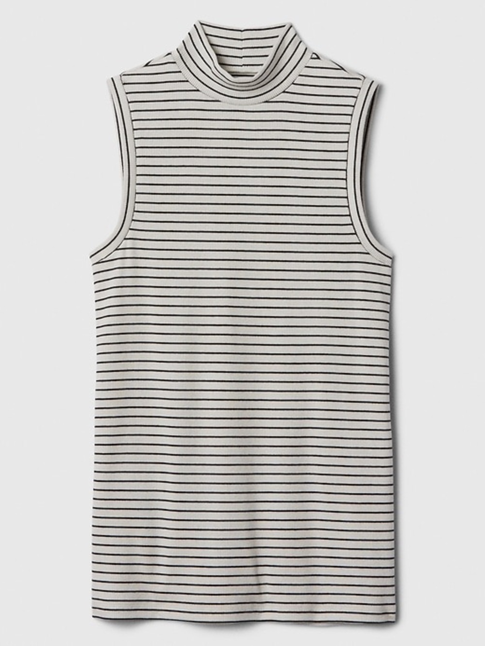 Gap Ribbed Striped Mock Neck Sleeveless Tank Top S